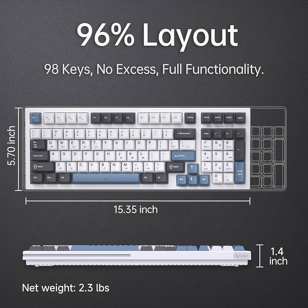 Amazon.com: KEMOVE K98SE Mechanical Gaming Keyboard, 98 Keys